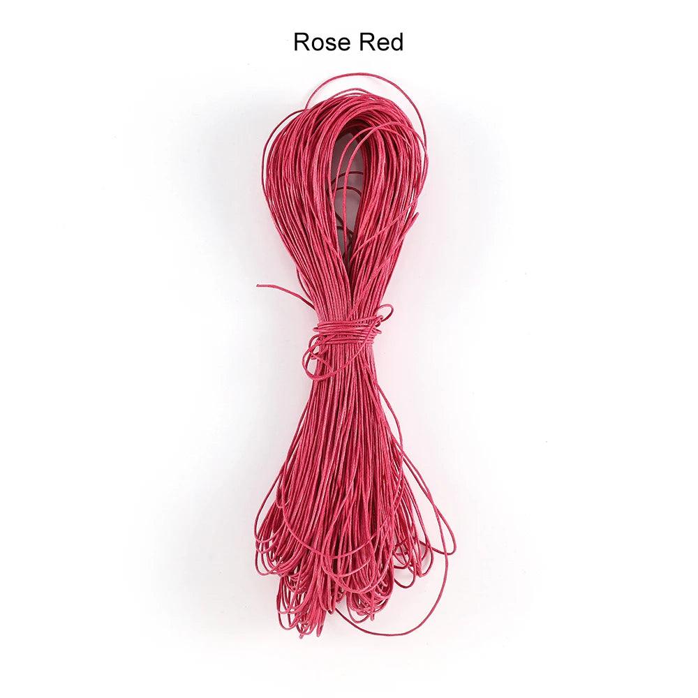 65m/Lot Waxed Cotton String Beading Cord Rope 1mm For Bracelet And Necklace Jewelry Making Weaving Supplies Accessories