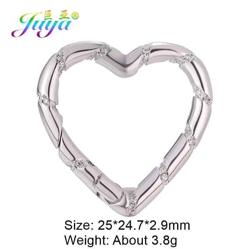 Juya Handmade Creative 18K Gold Plated Brass Screw Locks Carabiner Clasps Accessories For DIY Mesh Chains Pendant Jewelry Making