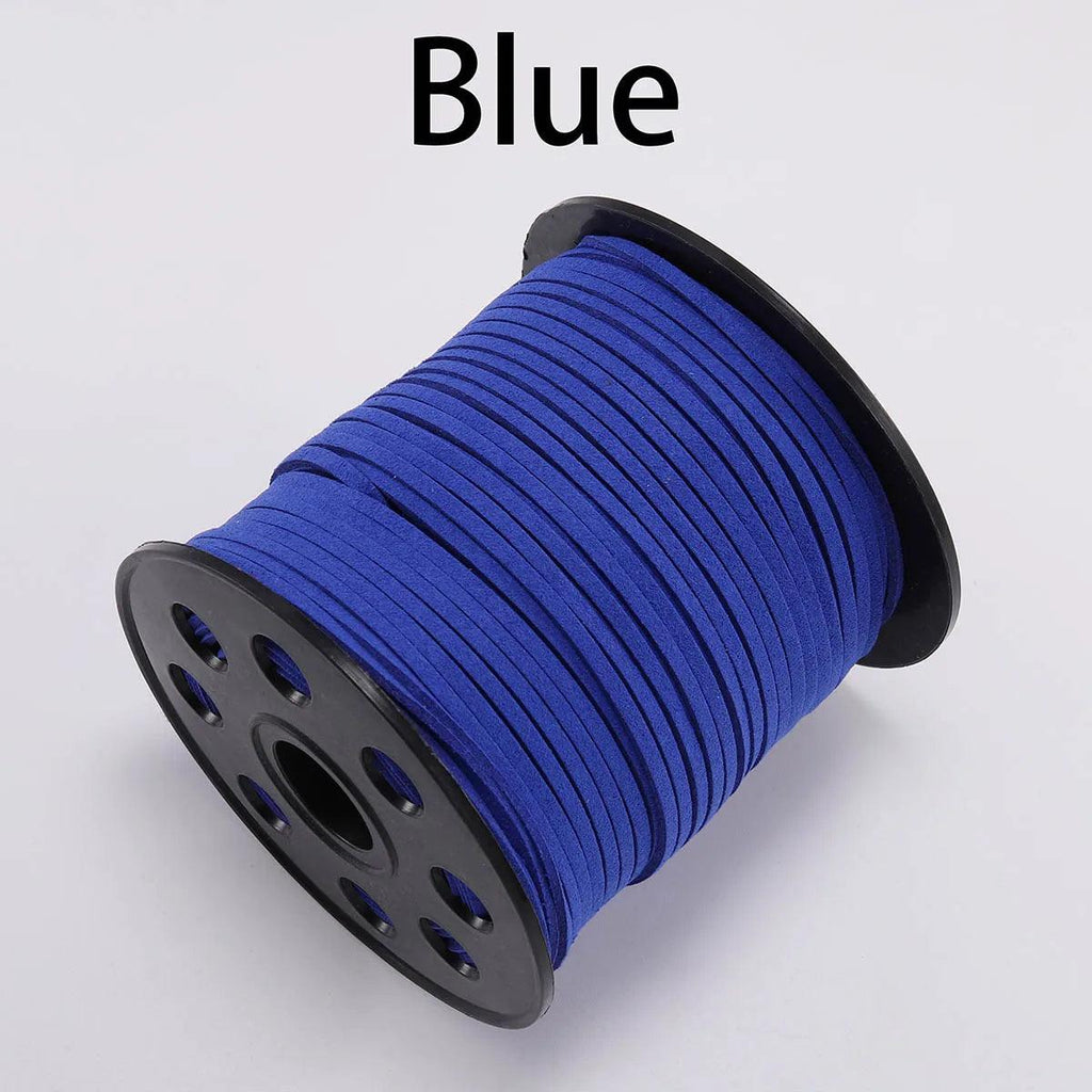 5/10/20m 2.5mm Flat Faux Suede Braided Cord Velvet Leather Rope Handmade Thread String for Jewelry Bracelet Necklace Keychain