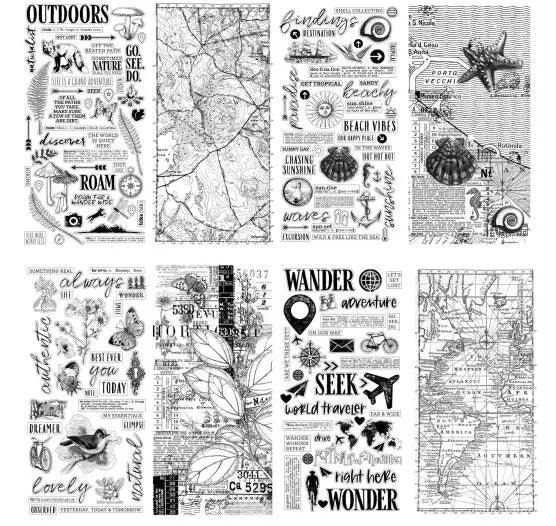 Retro/background Transparent Clear Silicone Stamp/Seal for DIY scrapbooking/photo album Decorative clear stamp M1303