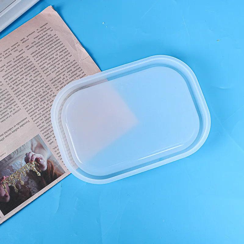 Oval Tray Epoxy Resin Mold Dish Plate Serving Board Casting Silicone Mould DIY Crafts Jewelry Holder Making Tool