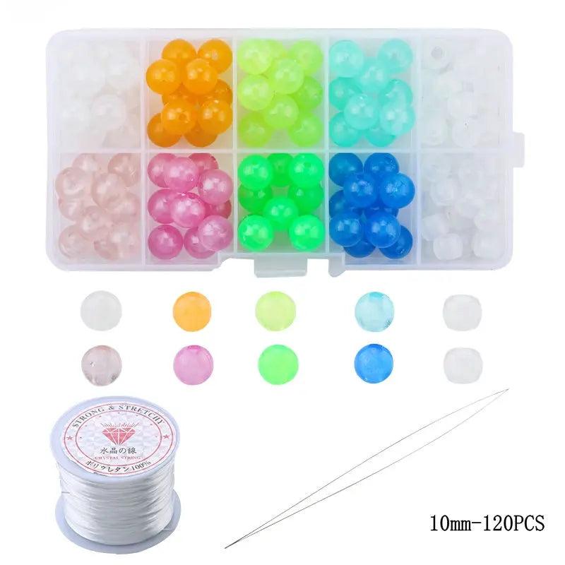 6-12mm mixed Acrylic Luminous Beads Fishing Loose Beads Glow In The Dark Beads For Children Jewelry Making Necklace Bracelet DIY