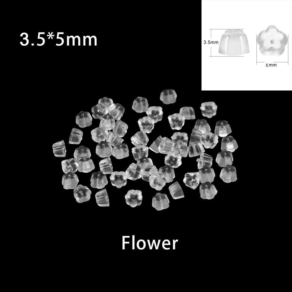 200-1000pcs/Lot Rubber Ear Backs Stopper Earnuts Stud Earring Back Supplies For DIY Jewelry Finding Making Accessories Wholesale
