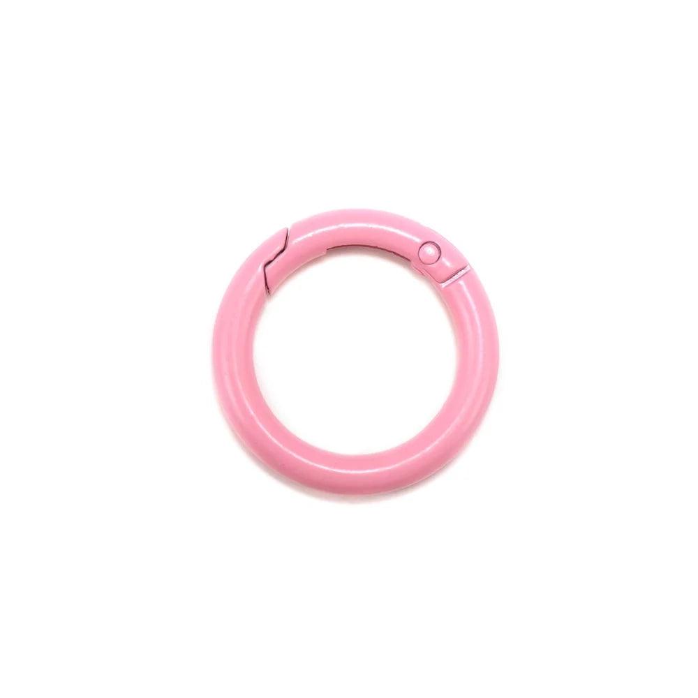 5Pcs/Lot  Metal Gate O Spring Clasps Openable Round Carabiner Keychain Bag Clips Hook Connector For DIY Buckles Jewelry Making