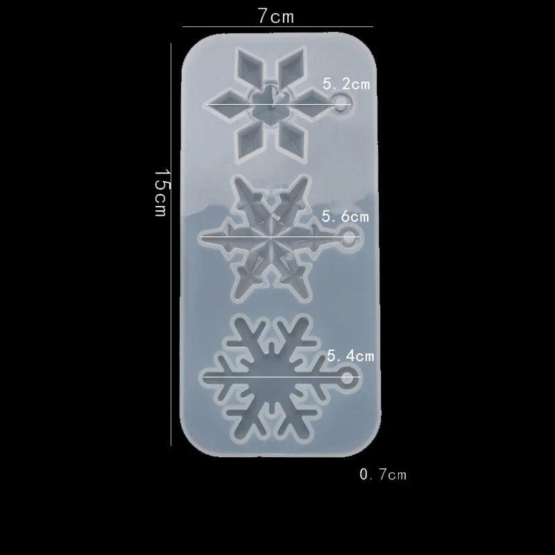 Snowflakes Shape UV Epoxy Silicon Mold For Earrings Pendant Keychain DIY Resin Mold Accessories Jewelry Making Crafts Xmas Decor