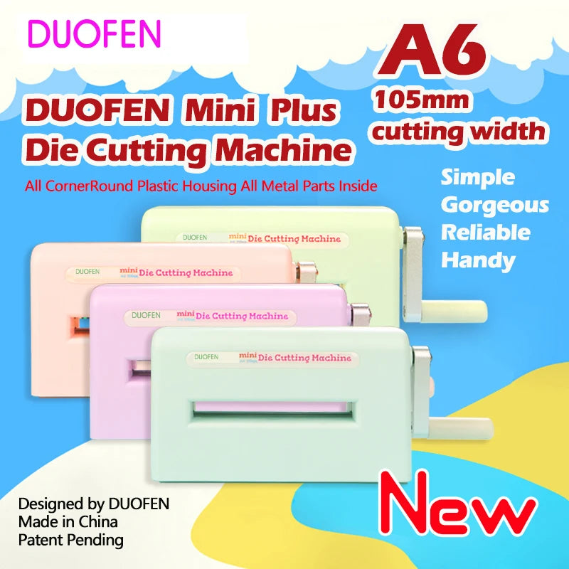 DUOFEN die cutting machine A6 105mm 4inch stencil embossing machine paper cutting for DIY 2021 New