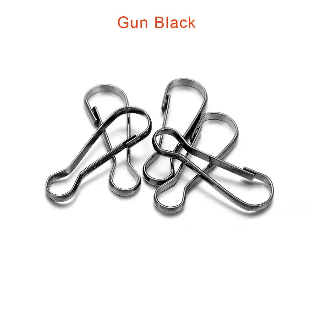 100Pcs/Lot Lanyard Snap Clip Hooks Metal Spring Gourd Purse Buckle Connector For DIY Keychain Zipper Pull ID Card Findings