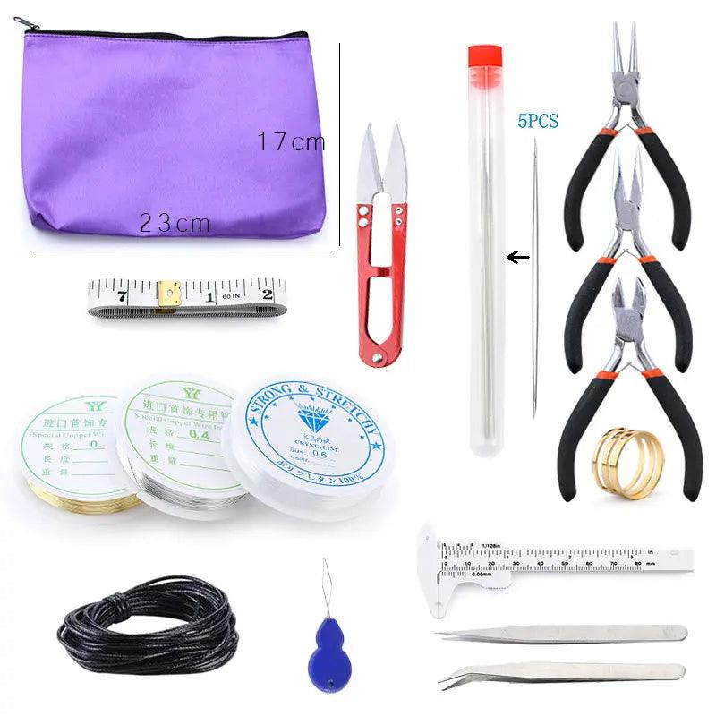 Alloy Accessories Jewelry Findings Set Copper Wire Open Jump Rings Jewelry Making ToolsEarring Hook Jewelry Making Supplies Kit