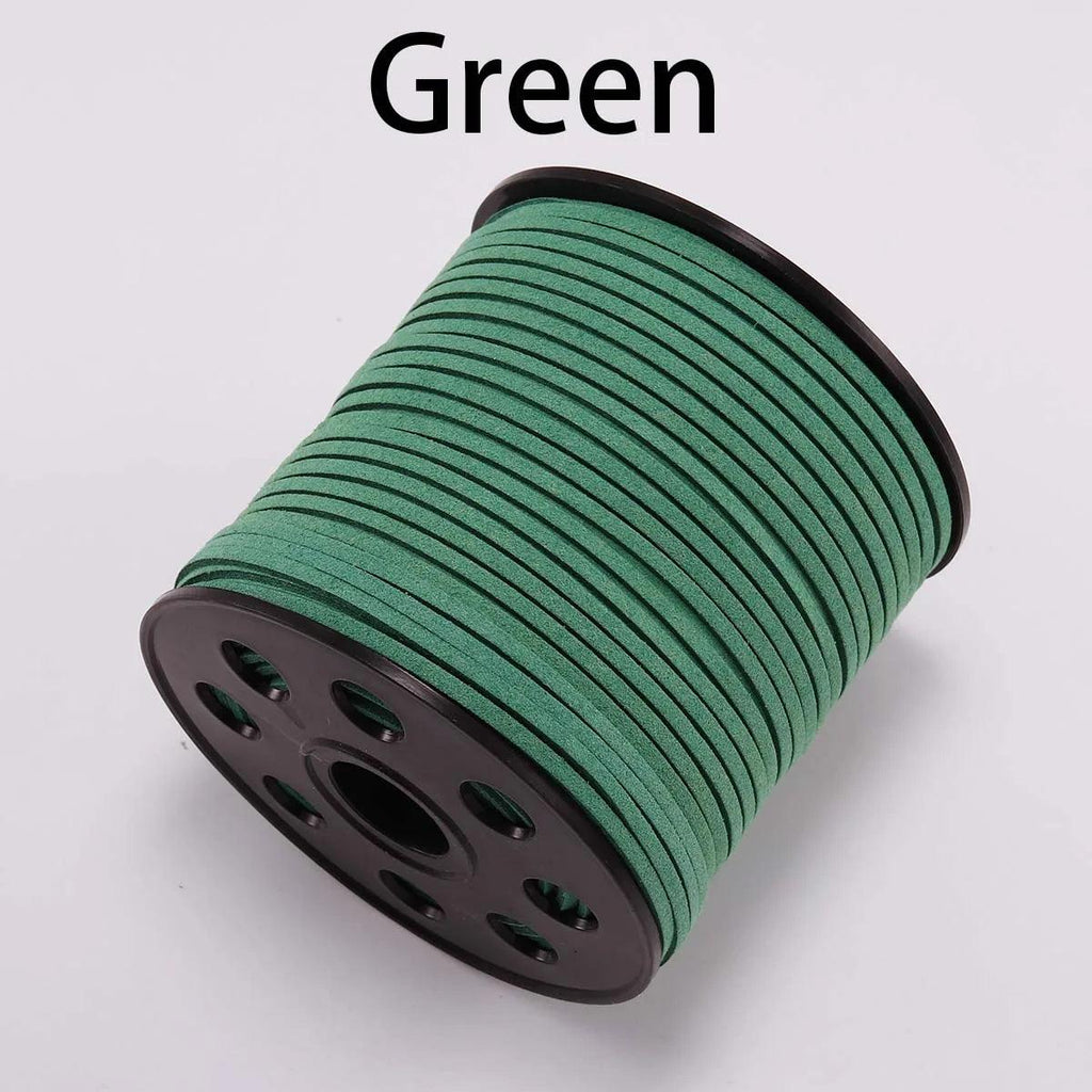 5/10/20m 2.5mm Flat Faux Suede Braided Cord Velvet Leather Rope Handmade Thread String for Jewelry Bracelet Necklace Keychain