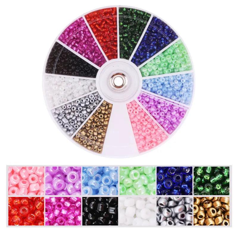 2000pcs/Lot 12Grids Glass Seed Beads Set Charms Jewelry Beads For Bracelet Necklace Earrings Handmade Craft DIY Jewelry Making