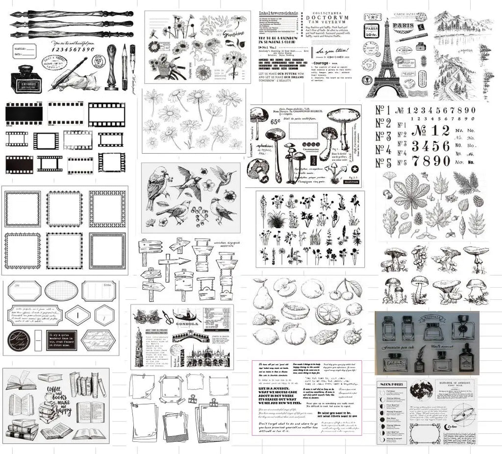 2021new   transparent Clear Silicone Stamp/Seal for DIY scrapbooking/photo album Decorative clear stamp sheets B0828