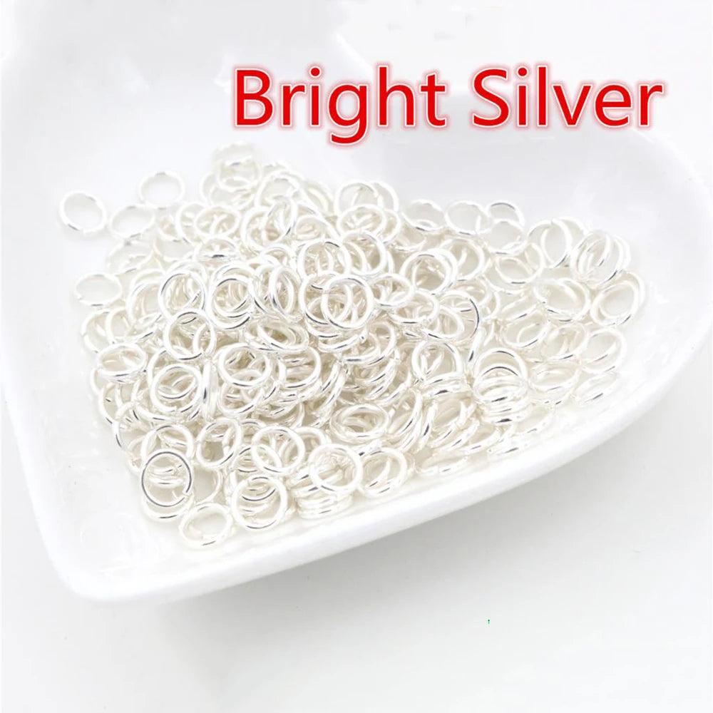 200pcs/Lot 3/4/5/6/7/8/10mm Metal DIY Jewelry Findings Open Single Loops Jump Rings & Split Ring for jewelry making