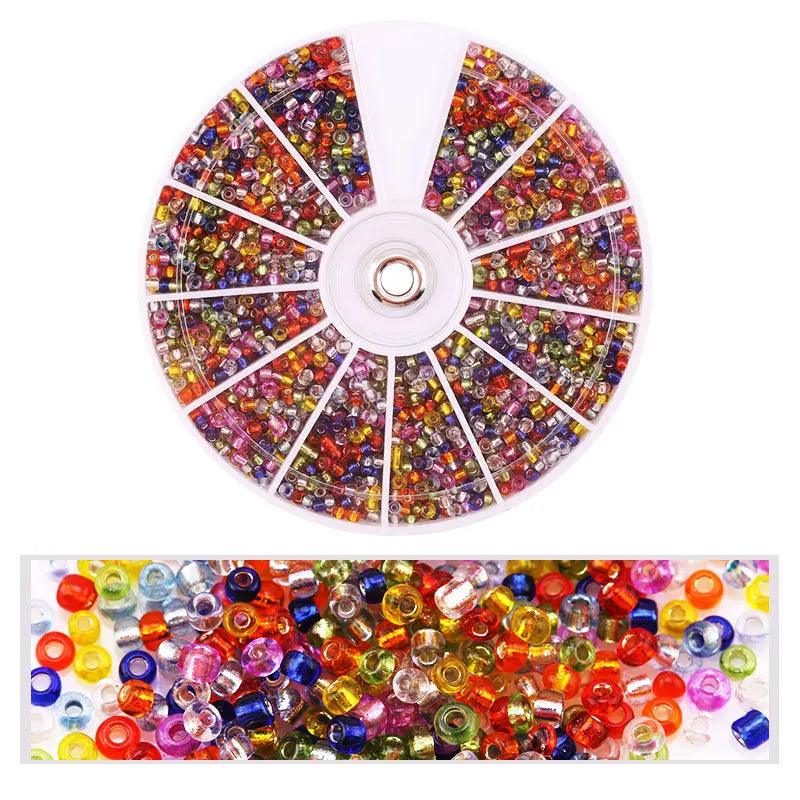 2000pcs/Lot 12Grids Glass Seed Beads Set Charms Jewelry Beads For Bracelet Necklace Earrings Handmade Craft DIY Jewelry Making
