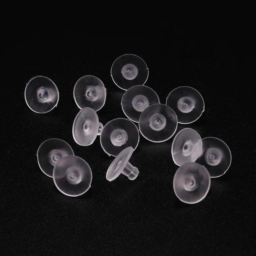 100pcs/lot Earrings Rubber Earring Back Silicone Round Ear Plug Blocked Caps Earrings Back Stoppers Supplies for jewelry DIY Ear