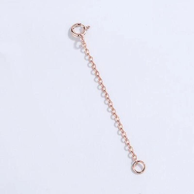2pcs Real 925 Sterling Silver Necklace Extender Durable Anklet Extension for DIY Women Multiple Necklaces Jewelry Making Supply