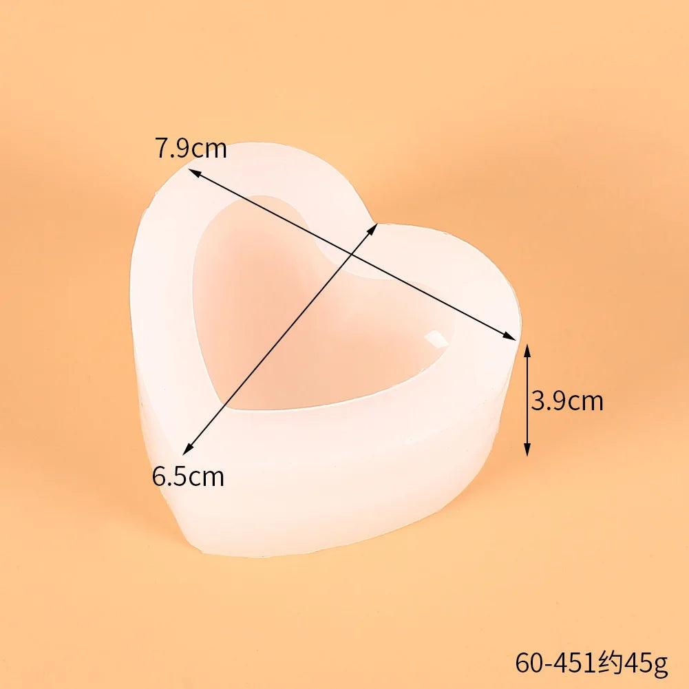 3D Heart Shape Candle Silicone Mold Cloud Love Aromatherapy DIY Resin Plaster Making Cake Candy Soap Baking Tool Craft Gifts