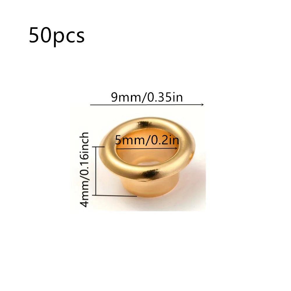 Candle Wax Buttonhole Kit 5mm/0.2in Durable Metal Candle Eyelet Grommets DIY Scented Candle Tablets Making Tool Accessories