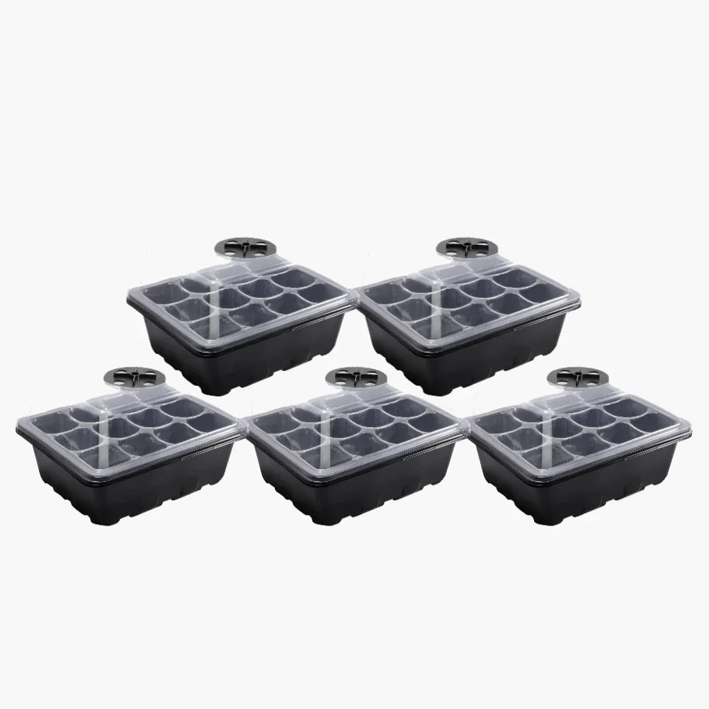 12 Holes Seed Starting Tray Stackable Plant Germination Starter Tray Mini Greenhouse Germination Tray for Succulent Plant