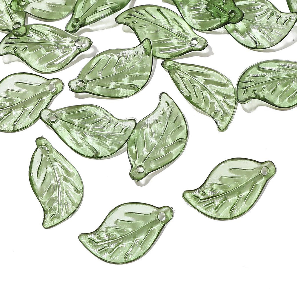 10/50Pcs Acrylic Mini Tree Leaf Beads Unique Loose Beads Handmade DIY Making Jewelry Earrings Necklace Accessories Materials