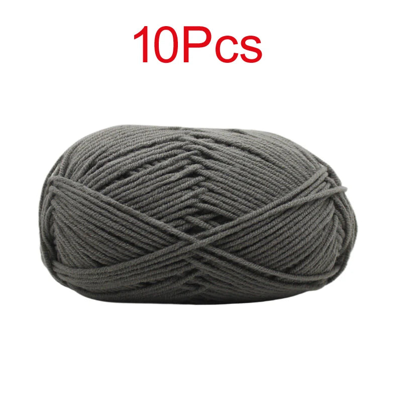 10 Pieces Multi Color Cotton Knitting Yarn Soft Warm Crocheting Yarn for Hand Knit Sweaters Hats Scarves Blankets Amigurumi