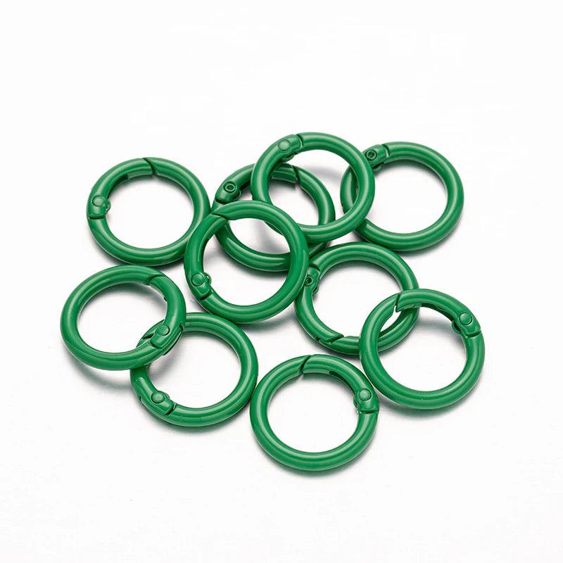 5Pcs/lot Metal O Ring Spring Clasps Openable Round Carabiner Keychain Bag Clips Hook Dog Chain Buckles Connector For DIY Jewelry