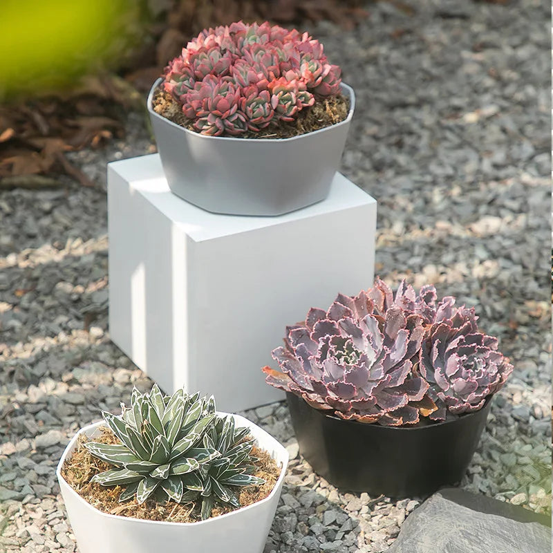1/3/4pcs Flower Pots Planters Nursery Pots  for Outdoor Indoor Plants Gardening Containers
