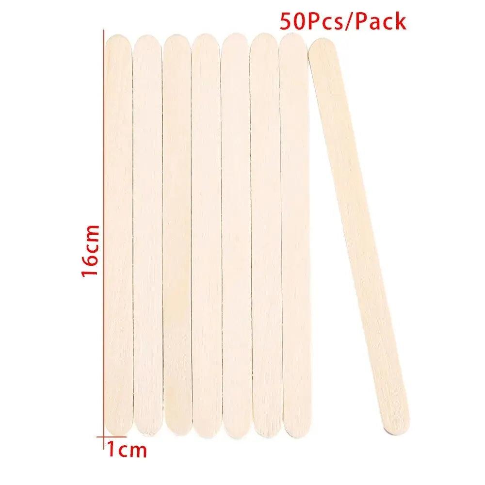 50Pcs Resin Tool Epoxy Stirring Stick Popsicle Ice Cream Stick Handmade DIY Resin Mold Wood Ice Pop Sticks Making Tools
