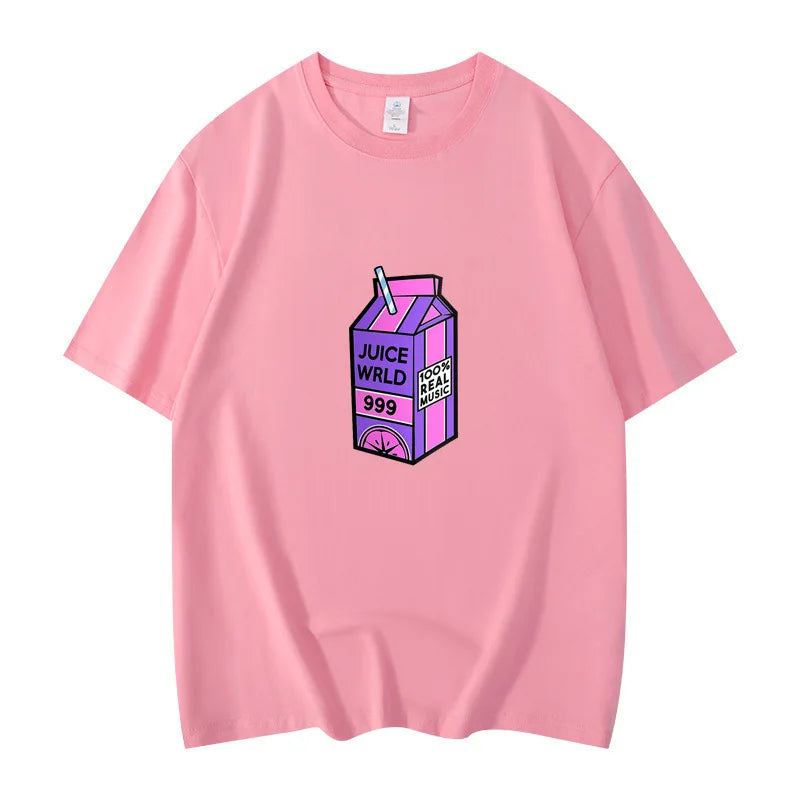 Rapper Juice Wrld 999 Short T Shirt Men's Women's Letter Printed Tshirts Y2k Casual Fashion Sportswear Summer Clothing