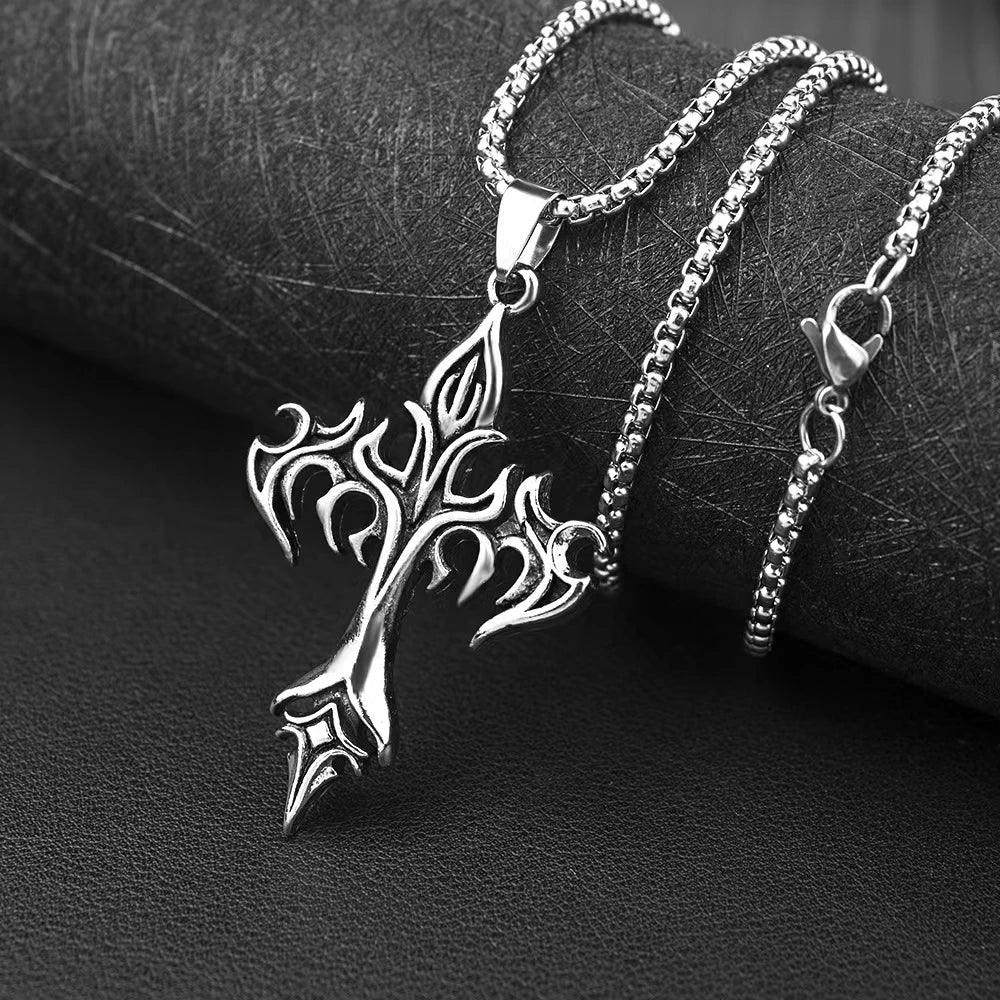 1 Elegant High-end Alloy Cross Dragon Shaped Pendant for MEN'S FASHION Necklace, Vacation, Travel Party, Personalized Design