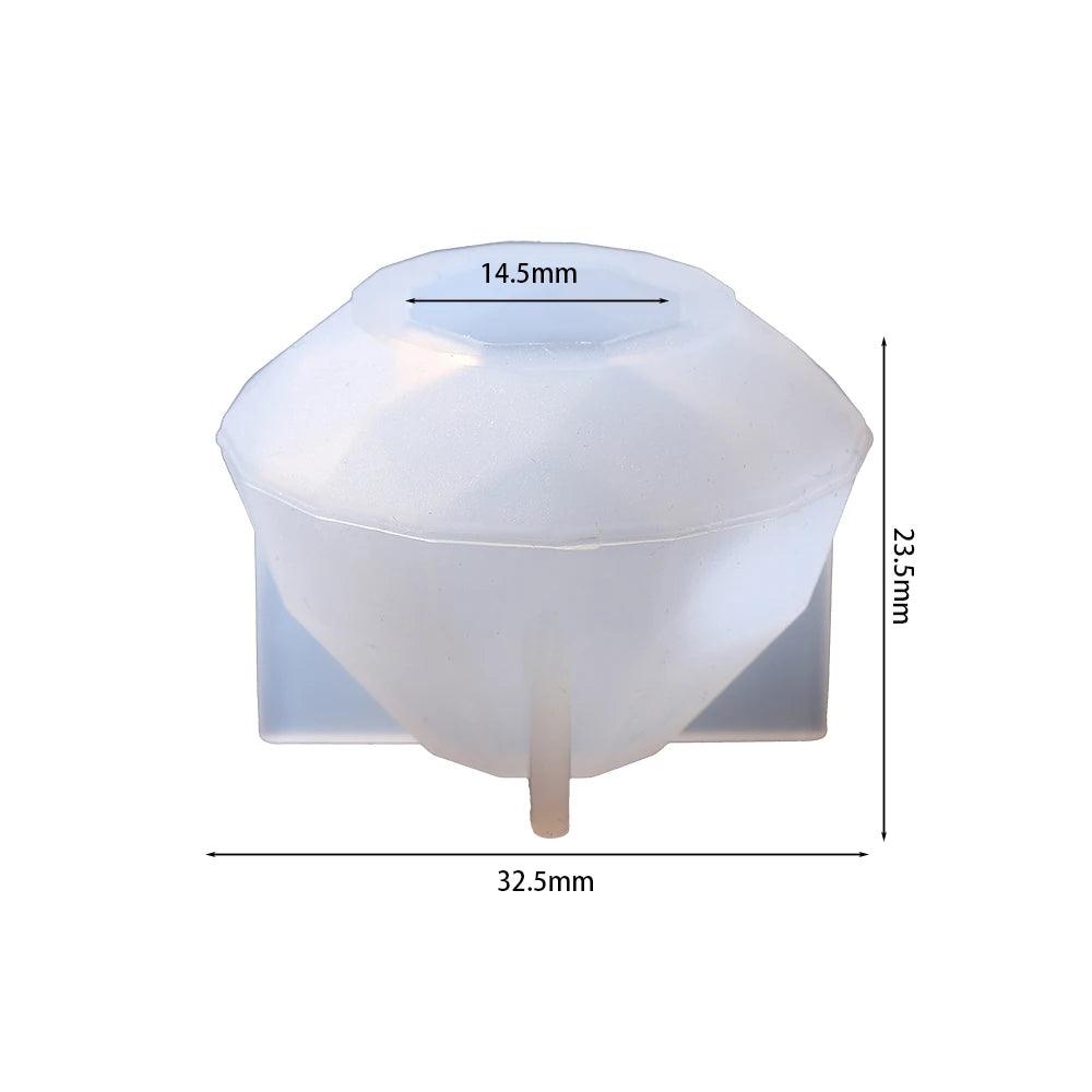 Drawer Handle Silicone Mold Diamond Dresser Crystal Pull Knobs Epoxy Resin Mold for Dresser Drawer Kitchen Bathroom Cabinet