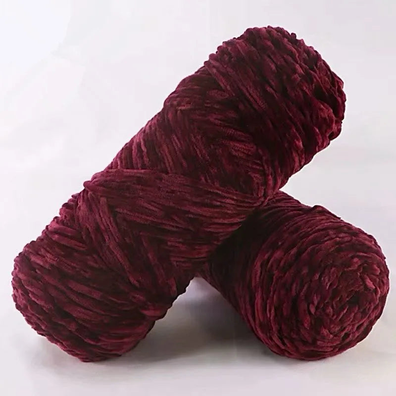 DIY Soft Chenille Yarn for Knitting and Crochet 100g 130M Polyester Velvet Amigurumi Dolphin Baby Plush