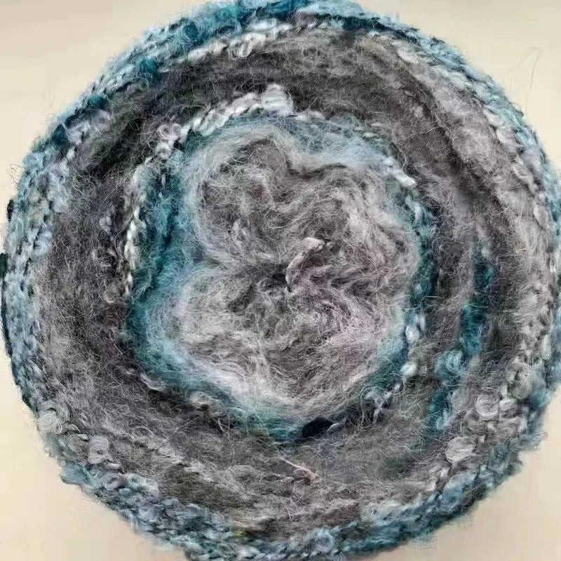 Gradient Mohair Wool Blend Yarn 50g Chunky Fluffy Crochet