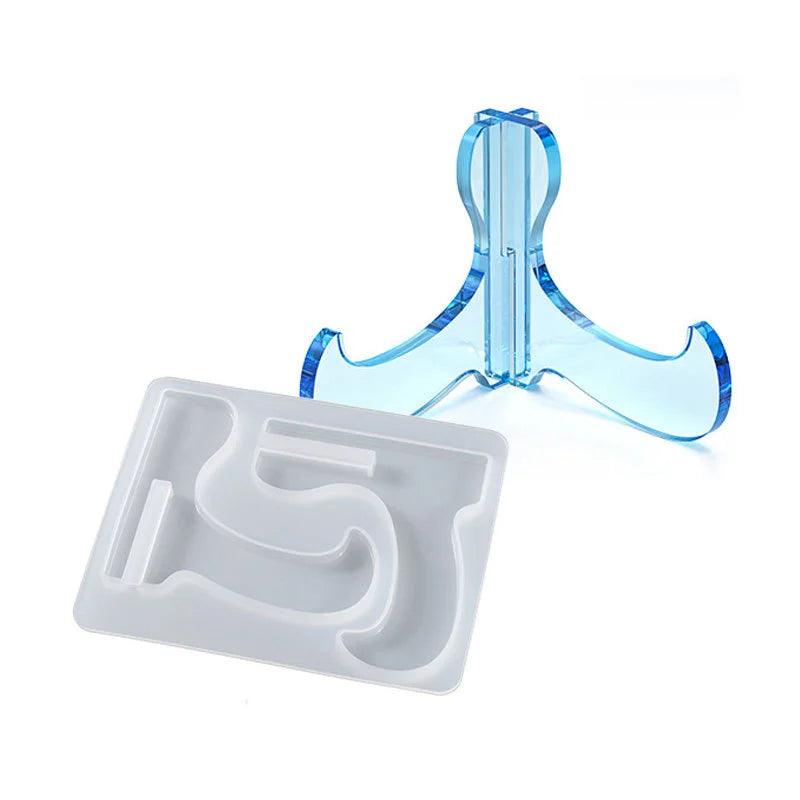 DIY Desktop Decoration Stand Crystal Epoxy Resin Mould Mobile Photo Frame Stand Handicraft Decoration Stand Silicone Mold