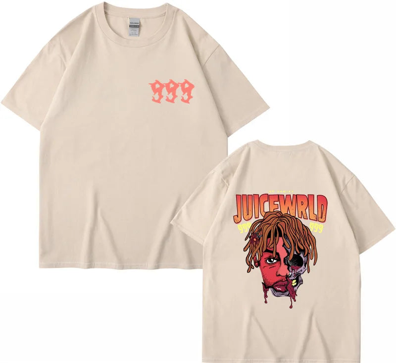 Rapper Juice Wrld 999 Short T Shirt Men's Women's Letter Printed Tshirts Y2k Casual Fashion Sportswear Summer Clothing