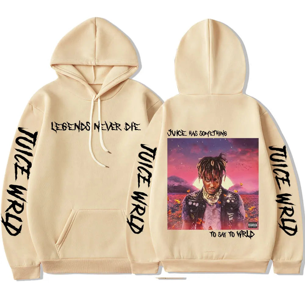 Juice WRLD Hoodies Men Women Hooded Sweatshirts Fashion Hip Hop Casual Pullovers Autumn Boys Girls Black Streetwear Juicewrld