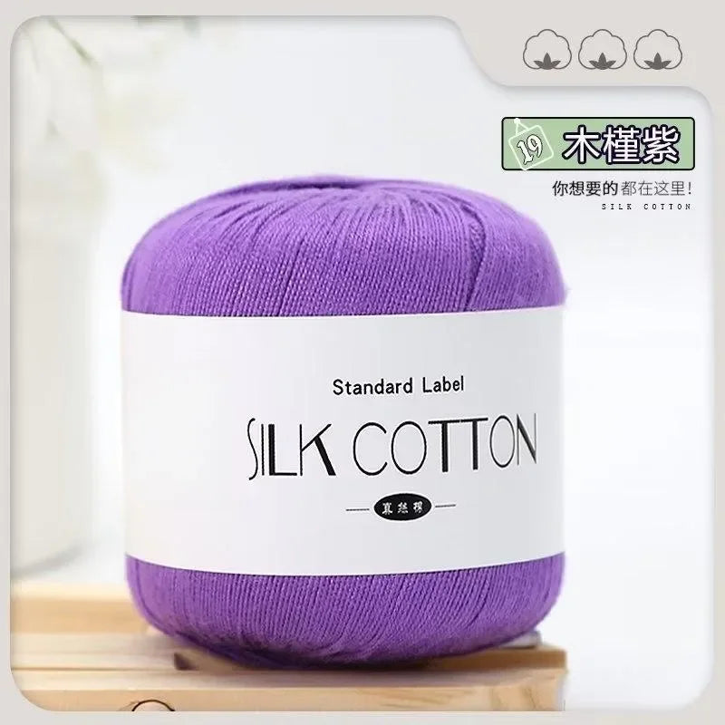 Silk Lace Cotton Milk Crochet Yarn 50g Soft Knitting Thread for Baby Hand Knitting Supplies