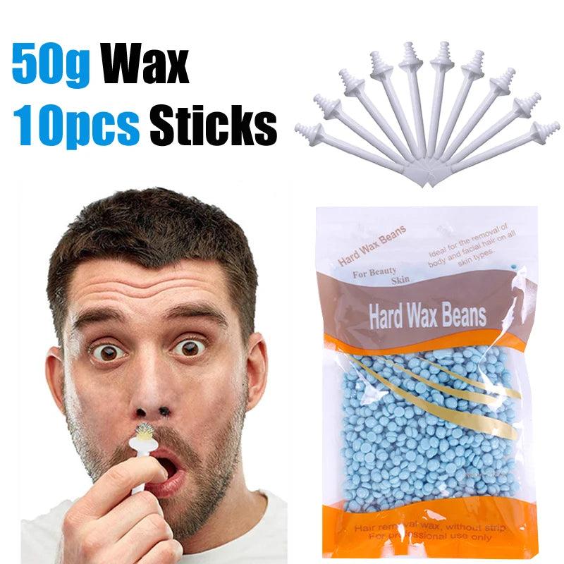 Painless Nose Nose Hair Stick Wax Bean Set Nose Wax Applicators For Hair Removal Tool Wax Accessories Beeswax Safe