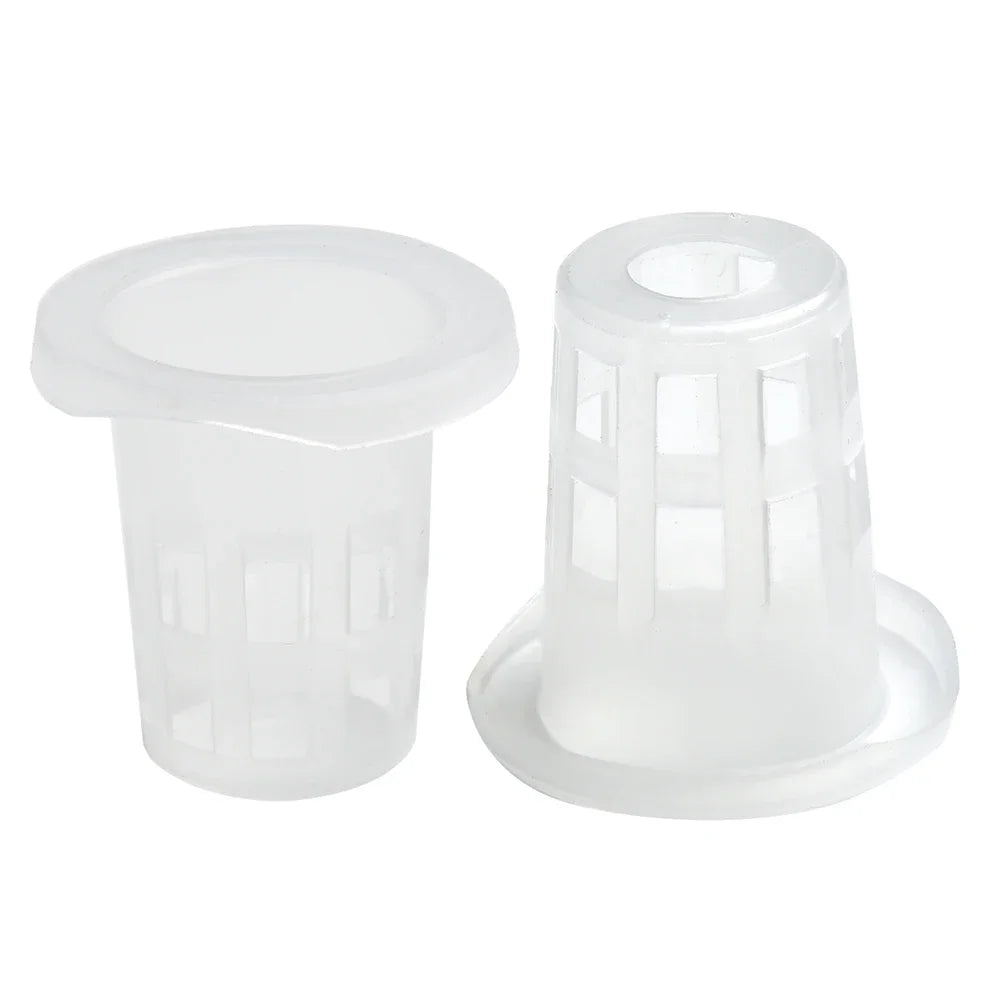Set Vegetable Net Cups Orchids Small Container For Hydroponics/Aquaponics Plastic Slotted Mesh Soilless Culture
