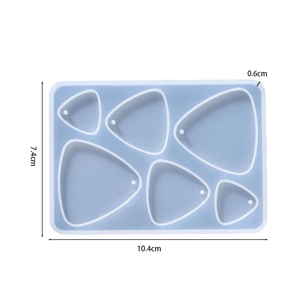 Earring Pendant Epoxy Silicone Mold Geometry Round Triangle Necklace Key Chain Pendant Resin Mold Jewelry Making Accessories