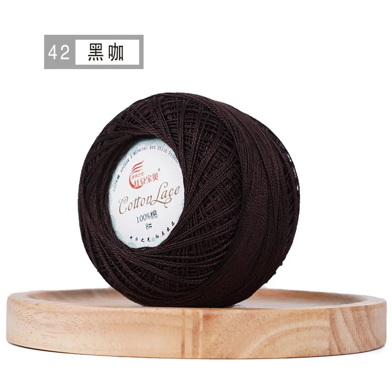 100% Cotton Mercerized Crochet Yarn 45g for Knitting and Embroidery Projects