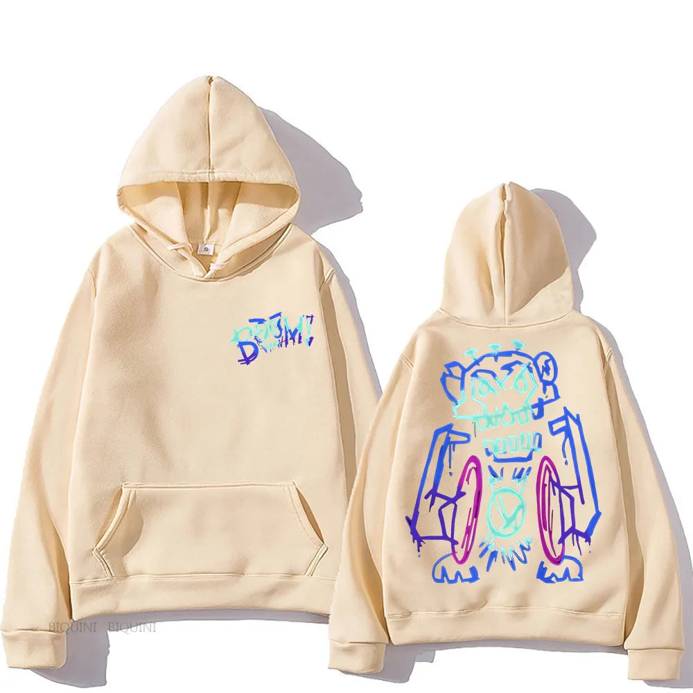 Jinx Arcane Hooded Cartoon Print Cute Fleece Comfortable Sweatshirt Funko Pop Harajuku Kawaii Clothes Unisex Anime Pullovers