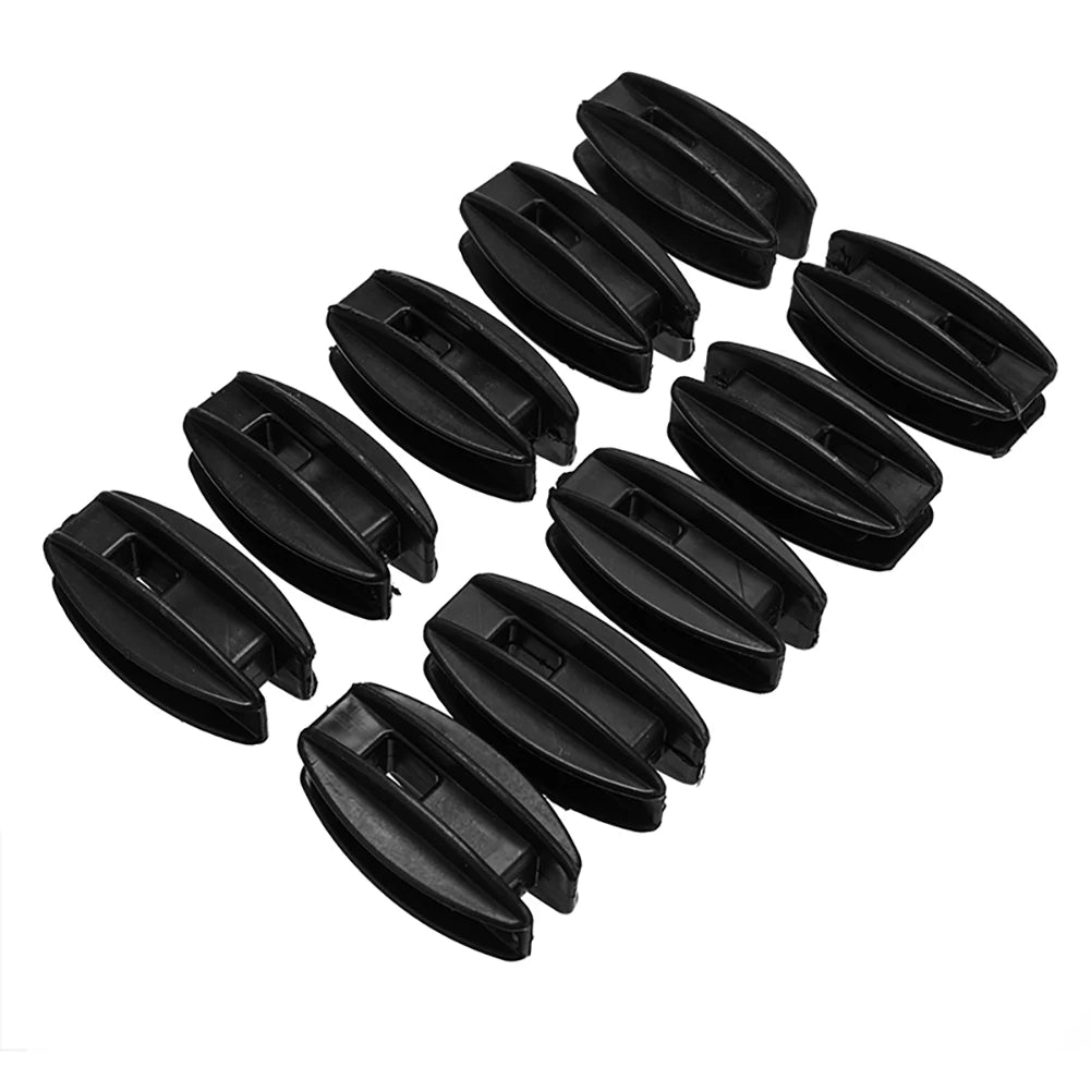 10PCS UV Stabilized End Strain Plastic Black Electric Fencing Fence Insulator On Farm Garden Fence For Post Ends Termine Fitting