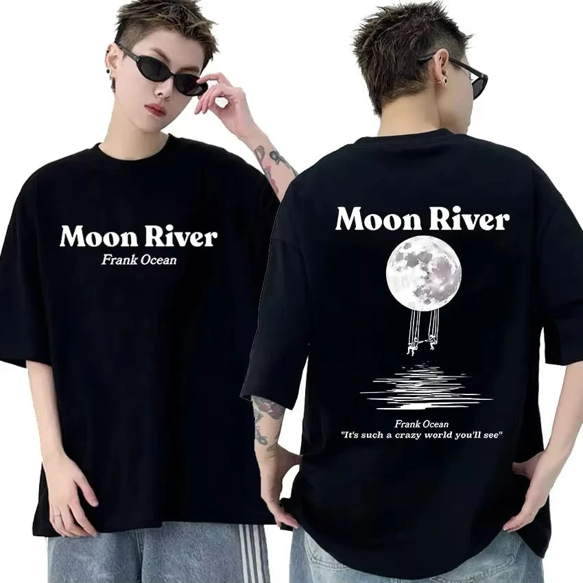 Rapper Frank Retro Graphic T Shirt Men's Hip Hop Ocean Album Oversized Cotton T-Shirt Unisex Y2K Blond Fashion