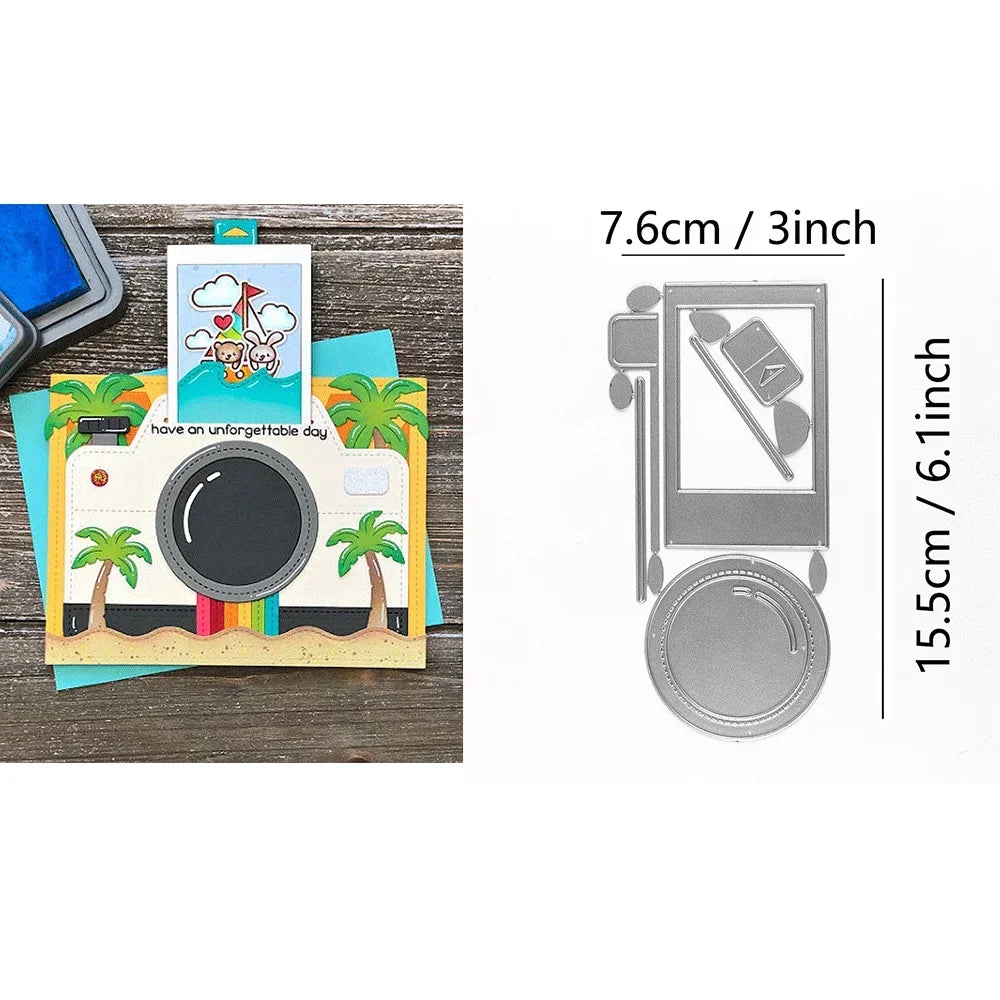 Magic Iris Camera Add-On Metal Cutting Dies Embossing Diecut 2025 for DIY Card Making Scrapbooking Crafting Supplies