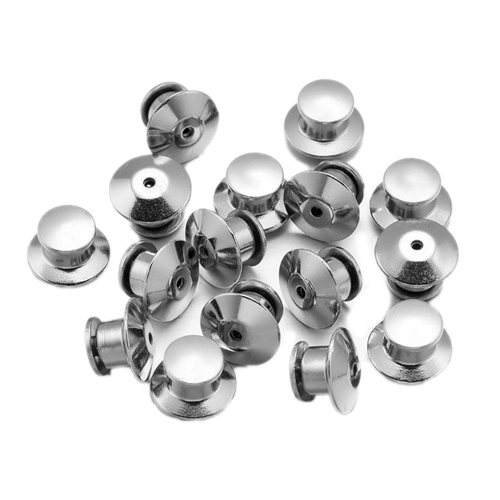 10/30/50pcs Safety Brooch Lock Metal Pins Back Keeper Caps Clasps For DIY Jewelry Making Accessories Findings Supplies Crafts