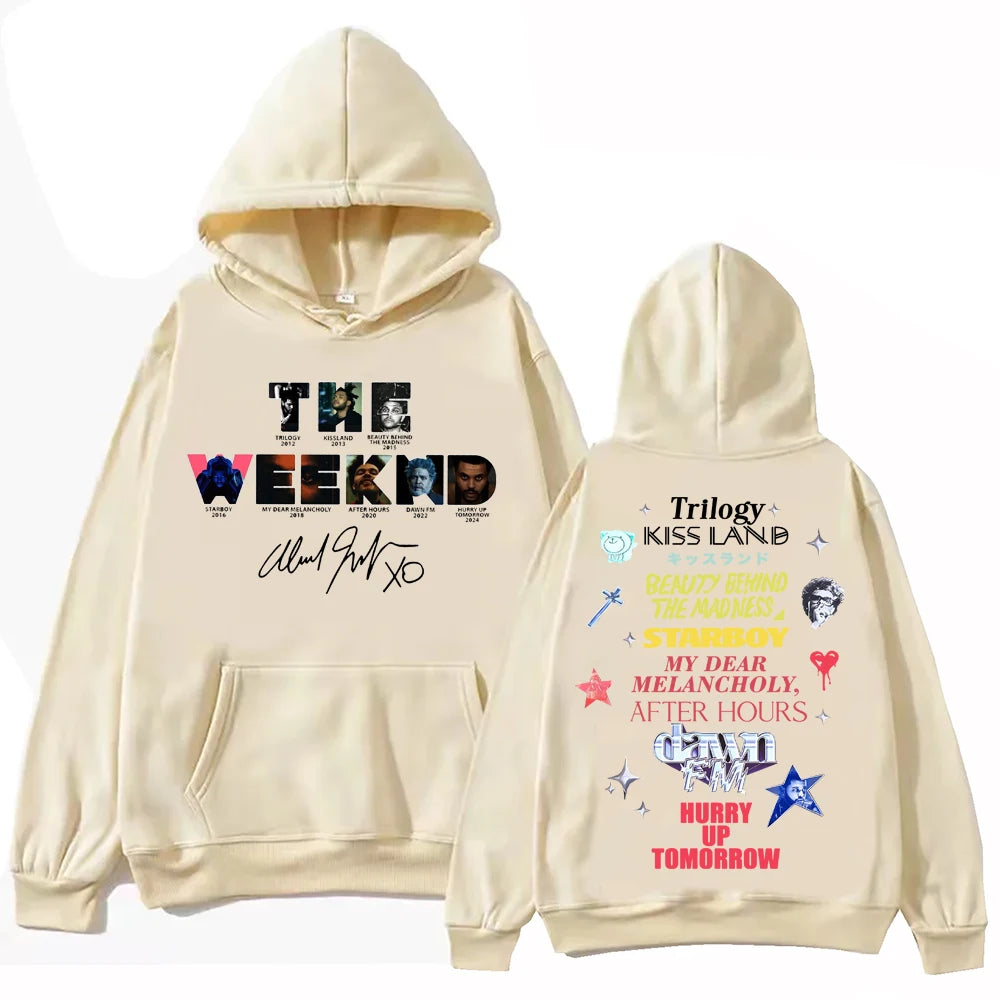 2025 The Weekndd Album Hurry Up Tomorrow Hoodie Harajuku Pullover Tops Man Woman Sweatshirt Fans Gift