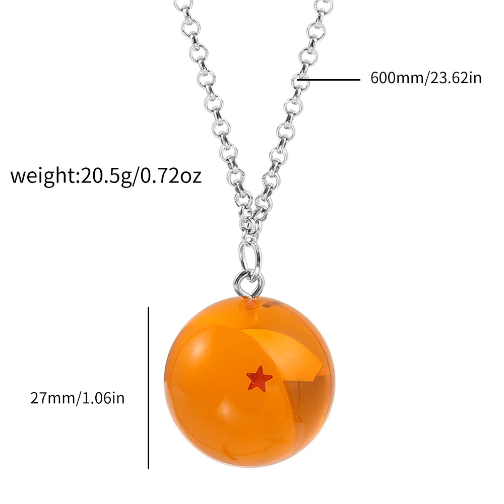 Dragon Ball Necklaces  Pendants Reiki Gemstone Round Bead Ball Fittings Women Men Jewelry
