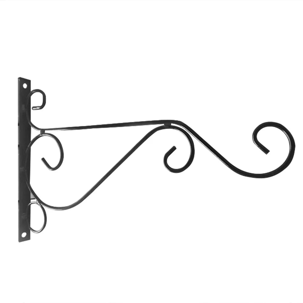 Plant Brackets Hanging Flower Pot Basket Flower Basket Holder Rustic Style Metal Bracket Hanger Wide Base Weatherproof for Plant