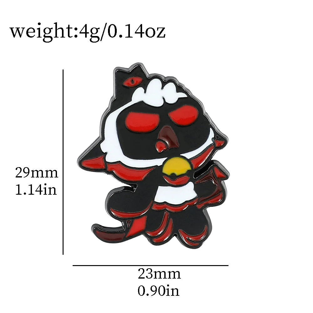 Game Cult of the Lamb Brooch Cartoon Figure Metal Enamel Badge Clothing Backpack Lapel Pin Jewelry Accessories Gifts