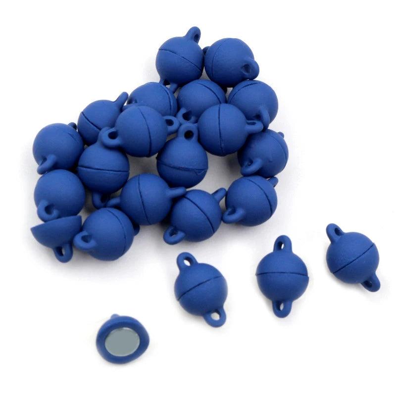 5 Sets  Love Heart Round Shaped Magnetic Connected Clasps Beads Charms End Caps for DIY Couple Bracelet Necklace Making